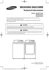 Samsung WA48H7400AP/A2 Trouble Shooting Guide Tech Manual (English, French, Spanish)