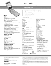 Sony PEG-NR70V Marketing Specifications