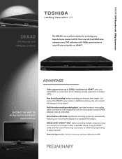 Toshiba DKR40 Printable Spec Sheet
