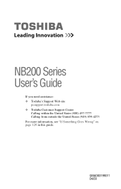 Toshiba NB200-SP2904R User Guide 1