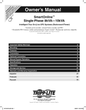Tripp Lite SU10000RT3U2TF Owner's Manual for SmartOnline 8kVA-10kVA UPS 932897