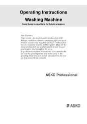 Asko WMC User manual 8089878 Asko Professional WMC64V EN