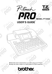 Brother International PT-9400 Users Manual - English and Spanish