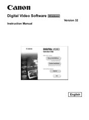 Canon 3568B001 Digital Video Software (Windows) Version32 Instruction Manual