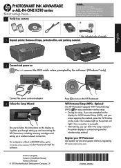 HP Photosmart Ink Advantage e-All-in-One Printer - K510 Reference Guide