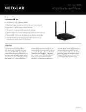 Netgear AC1200-WiFi Product Data Sheet