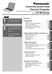 Panasonic CF-W4HCEZZBM Operating Instructions