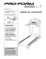 ProForm 600 Lt Treadmill Canadian French Manual