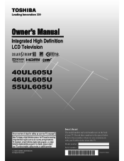 Toshiba 40UL605U Owners Manual