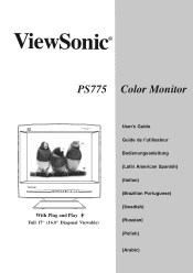 ViewSonic PS775 User Guide
