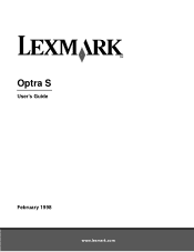 Lexmark Optra S 1620 User's Guide (7.1 MB)