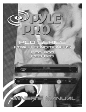 Pyle PCO820 PCO800 Manual 1