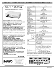 Sanyo PLC-XU355A Print Specs