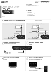 Sony NSZ-GS8 Quick Setup Guide