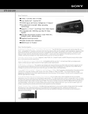 Sony STR-DG1200 Marketing Specifications