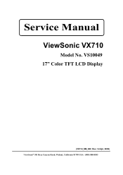 ViewSonic VX710 Service Manual
