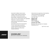 Bose SoundLink Revolve Bluetooth Speaker Multilingual Safety Instructions