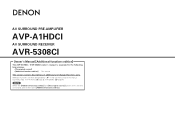 Denon AVR-5308CI Owners Manual - English