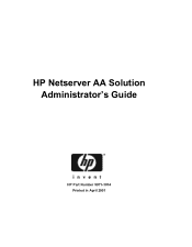 HP NetServer AA 4000 HP Netserver AA Solution Administrator's Guide v4.0 SP1