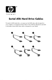 HP Workstation xw6000 SATA Hard Drive Cables