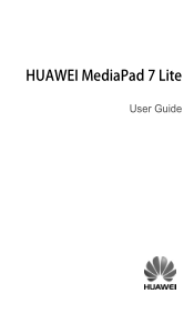 Huawei MediaPad 7 Lite User Guide