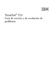 Lenovo ThinkPad T23 Spanish - Service and Troubleshooting Guide for T23