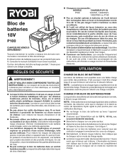Ryobi P100 French Manual