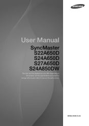 Samsung LS27A650DS/ZA User Manual