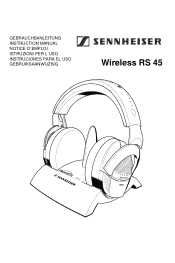 Sennheiser RS 45 wireless Instructions for Use