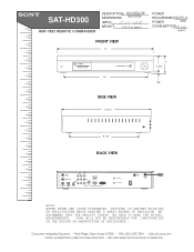 Sony SAT-HD300 Dimensions Diagrams