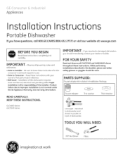GE GSC3500NBB Installation Instructions