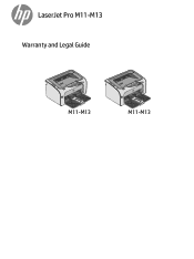 HP LaserJet Pro M11-M13 Warranty and Legal Guide