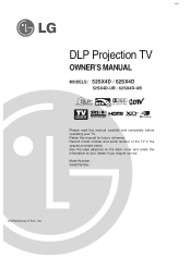 LG 62SX4D Owners Manual