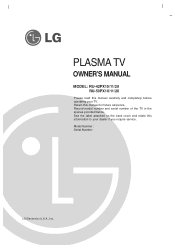 LG RU-42PX11 Owners Manual