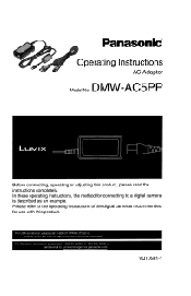 Panasonic DMW-AC5 Operating Instructions