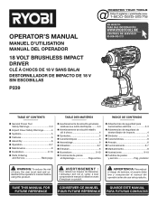 Ryobi P1834 Operation Manual