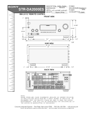 Sony STR-DA2000ES Dimensions Diagrams