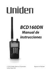 Uniden BCD160DN Spanish Owners Manual