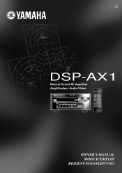 Yamaha DSP-AX1 Owner's Manual