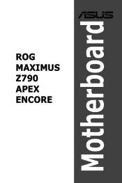 Asus ROG MAXIMUS Z790 APEX ENCORE Users Manual English