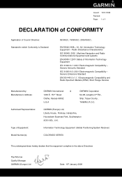 Garmin Colorado 300 Declaration of Conformity
