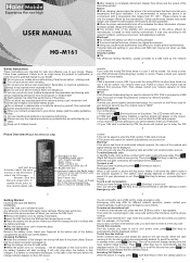Haier HG-M161 User Manual