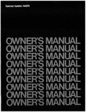 Harman Kardon RHK670 Owners Manual