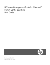HP ProLiant ML330e HP Server Management Packs for Microsoft System Center Essentials User Guide