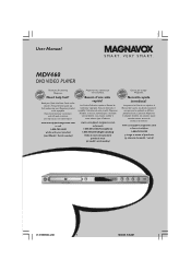 Magnavox MDV460 User manual,  English (US)