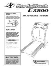 NordicTrack E 3800 Treadmill Italian Manual