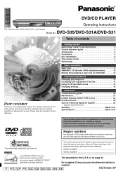 Panasonic DVD-S35S Dvd Player