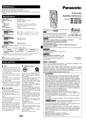 Panasonic RR-QR120 Ic Recorder