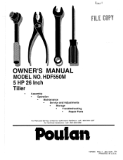Poulan HDF550M User Manual