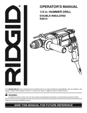 Ridgid R5013 Owners Manual